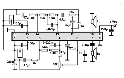 LA4570 I electronic component with associated schematic circuit diagram